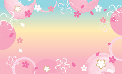 優しい 桜 背景イラスト
