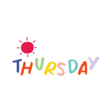 Sticker cute thursday word planner