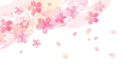 優しい 桜 背景イラスト