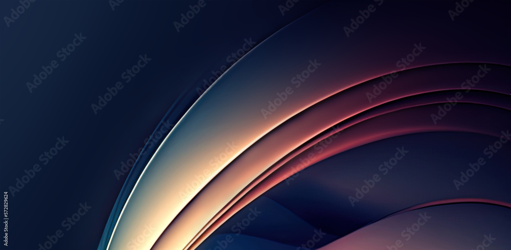 Poster abstract 3d render gradient color curved wave shape background template element design for corporate