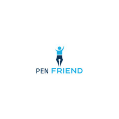 Human Pen logo design template