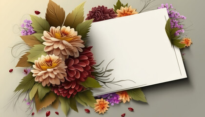 a stunning and vibrant image of beautiful flowers, with an open space for adding personalized text or overlay