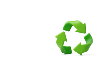 3d Vector Green Arrows Recycle, Earth Day, Environment day, Ecology concept.