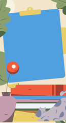 Education learning people flat vector concept hand drawn illustration
