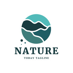 nature logo landscape abstract outdoor forest design illustration