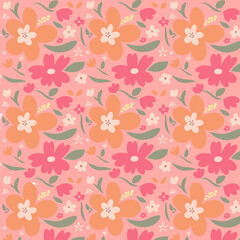 floral pattern pink seamless