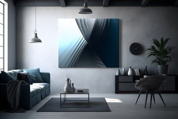 modern wall art interior created using AI Generative Technology