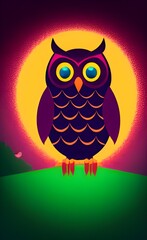 Owl vector, Created with Generative AI	