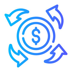 money gradient icon