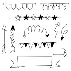 doodle illustration in white background