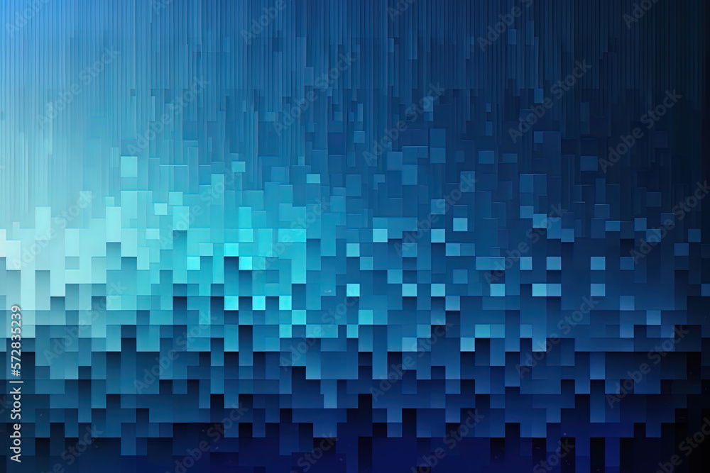 Wall mural abstract background pixel texture blue gradient pattern. generative ai
