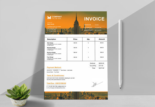 Invoice Business Design Template Layout
