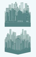 Fototapeta premium city skyline vector illustration