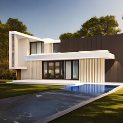 8 A modern house with a sleek design and a minimalist approach 2_SwinIRGenerative AI