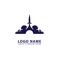 space rocket vector logo icon.