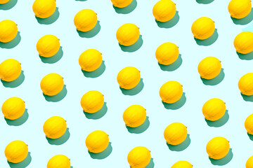 Lemon pattern in direct sunlight lighting