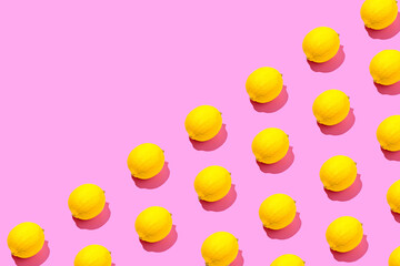 Lemon pattern in direct sunlight lighting