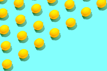 Lemon pattern in direct sunlight lighting