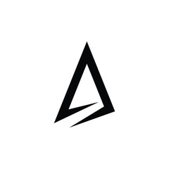 vector letter a triangle business logo icon.