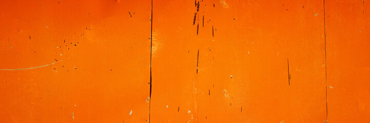 Old rusty metal texture. Rust on the surface of the iron wall. Panoramic background for grunge...