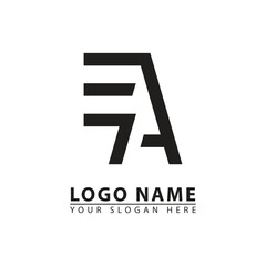 vector letter a wing logo business icon.