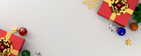 Christmas wallpaper with tree and gifts