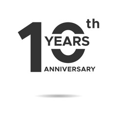 10 years anniversary vector sign