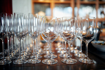 glasses on the table