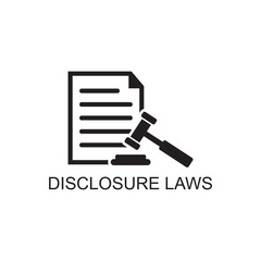 disclose law icon , regulation icon vector