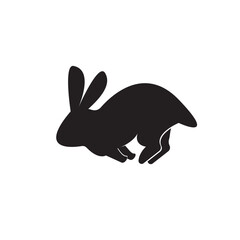 Naklejka premium Rabbit logo design illustration template vector icon