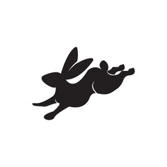 Rabbit logo design illustration template vector icon