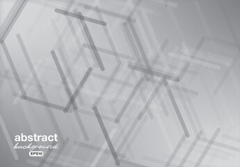 hexagon gradient grey science technology theme background for advertisement banner,brochure,website landingpage, notebook cover vector eps.
