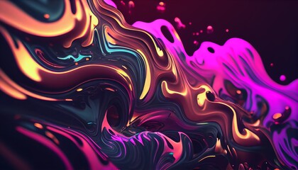 Fluid wave abstract background. Generative AI, Generative, AI