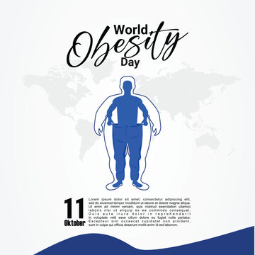 vector graphic of world obesity day good for world obesity day celebration. flat design. flyer design.flat illustration.