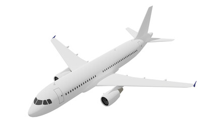 Obraz na płótnie Canvas Airplane aircraft 3d white transport vehicle passenger illustration render