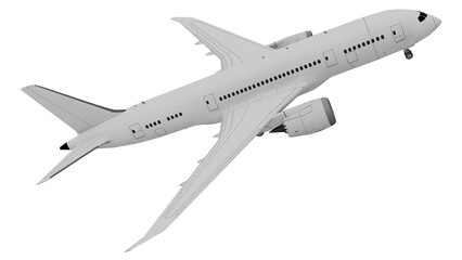 Airplane isolated concept 3d render illustration template style