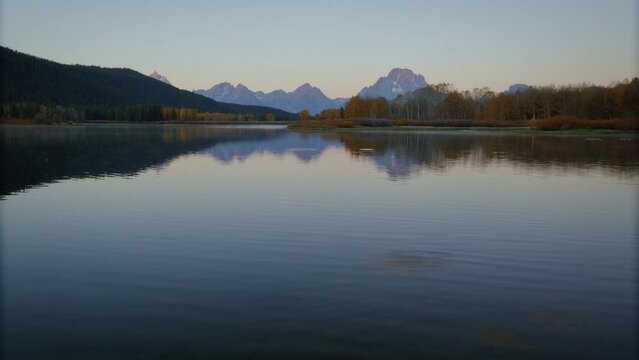Early Morning Lake At Grand Tetons