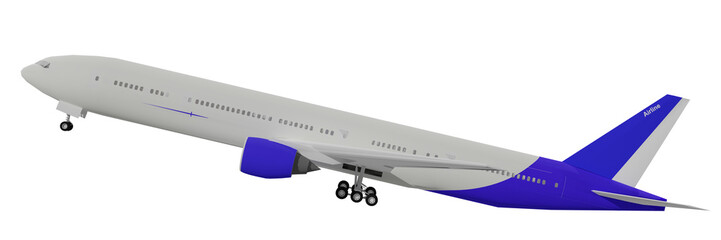 Airplane commercial vehicle airiner 3d concept model render illustration