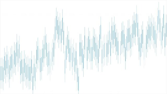 Abstract blue growing financial linear graph chart background. Seamless looping lines tech motion design. Video animation Ultra HD 4K 3840x2160