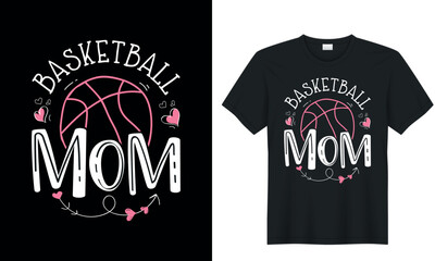 Basketball Mom, mom typography t shirt design