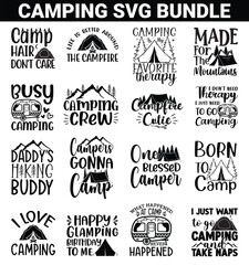 Camping SVG Bundle For T Shirt  Design Or Any POD Related Work.