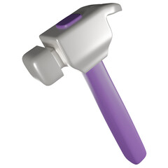Hammer 3d icon for construction field