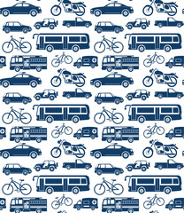 seamless pattern with transportation