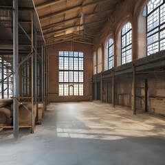 A warehouse converted into a loft with a modern design 1_SwinIRGenerative AI
