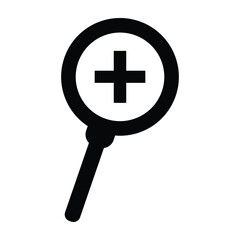 In, increase, magnifier icon
