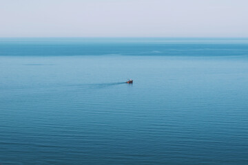 Obraz premium Blue sky horizon over the sea, Sea horizon and clear blue sky