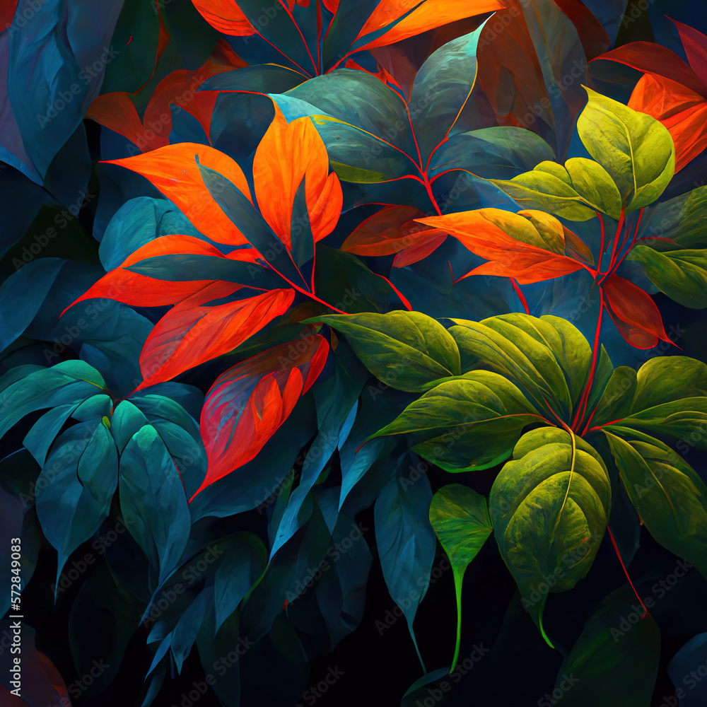 Poster Creative leafy abstract pattern suitable for artistic backdrops