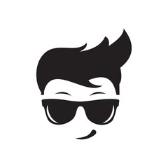 Geek Boy Vector icon design illustration 