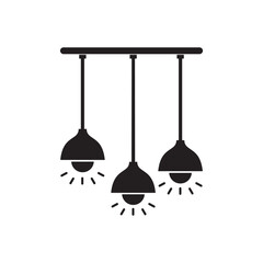 Ceiling Lamp Icon, Home Ceiling Hanging Lighting Lamp Vector