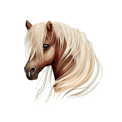 Obraz na płótnie Canvas Vintage Watercolor Pony . generative ai